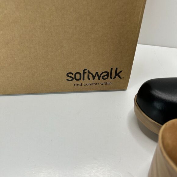 SoftWalk Felida Leather Clog Slip On Comfort Shoe Black S2405-001 Women's 6.5 M - Picture 13 of 13